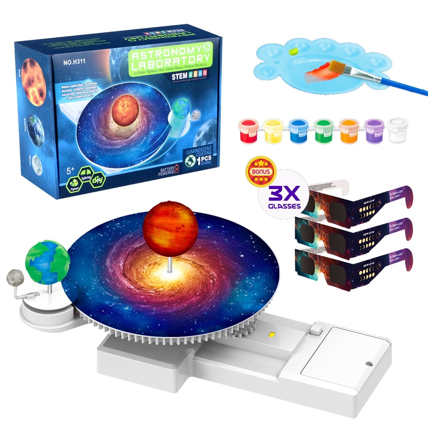 Solar DIY KIT + 3 Solar Eclipse Glasses